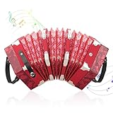 20-Tasten-Concertina Leicht und robust für Anfänger(Red)