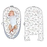 Babynest Neugeborene Baby Nestchen - Kokon Handmade zweiseitig aus Baumwolle mit von 0-18 Monaten