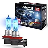 Diamond Vision 2x H11 12V 55W | Xenon Look | Halogen KFZ Autolampen | Kaltweiß |zweimal so langlebig | E-Prüfzeichen | PGJ19-2