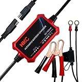 HKC Automatic Battery Charger BCE01 - 1000mA, Input: 100-240V~1A (47-63Hz), Output: 12V-1A, Batterieladegerät & Erhaltungsladegerät für Auto, Motorrad, Wohnmobil und Wohnwagen