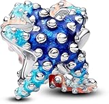 Pandora Moments Farbenfroher Seestern Mini-Charm aus Sterling Silber, Kompatibel Moments Anhänger, 793817C01