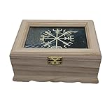 Wikinger Viking Vegvisir Runen Skandinavien Krähe Wicca Gothic Kästchen Box Truhe Schmuckkästchen Schatulle Schachtel