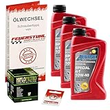 Öl & Ölfilter für Honda XRV 750 Africa Twin, 1993-2003 (RD07), Ölwechsel Set, Alpine 10W-40 Motoröl + HiFlo Filter + Dichtring(e)