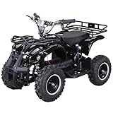 Actionbikes Motors Kinder Quad Elektro ATV Torino | ?? Volt ???? Watt Motor bis ?? km/h - Kinderquad - Pocket Quad - Safety Touch Fußschalter - Miniquad - Für Kinder ab 8 Jahren (Schwarz)