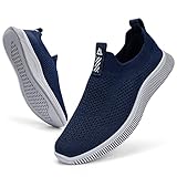 MrToNo Slip On Sneaker Herren Damen Turnschuhe Atmungsaktiv Sportschuhe Leichte Laufschuhe rutschfest Joggingschuhe Straßenlaufschuhe Bequem Outdoor Walkingschuhe-SHLANQUAN-43
