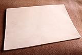 Echtes Dickleder, 18x26,5 cm großer Zuschnitt, Lederstück, Blankleder, Punzierleder - kräftige, pflanzlich / vegetabil gegerbte Rindleder, Vollrindleder mit ca. 3,2-3,5 mm Stärke und echtem Narbenbild