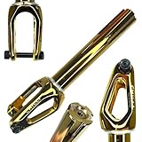 Chilli Pro Scooters Stunt-Scooter Fork Trick Roller Ersatz Tuning Gabel IHC I SCS I HIC passend für 100 I 110 I 120mm Rollen (Slim Cut Crown Gold)
