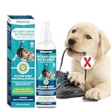 Woyamay Bitterspray Hund, 200ml Bitter Spray für Hunde, Anti Kau Bitterstoffe Spray, um das Kauen und Lecken von Möbeln, Schuhen, Bandagen zu Stoppen, Hunde Abwehrspray, Erziehungshilfen für Hunde