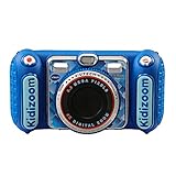 VTech KidiZoom Duo DX blau – Kinderkamera mit Selfie- und Videofunktion, Effekten, Spielen, Musikplayer und vielem mehr – Für Kinder von 4-10 Jahren