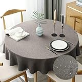 CALIYO Tischdecke Abwaschbar, PVC Tischdecken, Tischdecke Outdoor Rund für Küche, Wohnzimmer, Esszimmer, Balkon und Garten 100cm/ 120cm/ 140cm