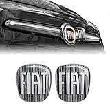Fiat 14186B-2 Stück 3D-Ersatz-Aufkleber, schwarz, für 500 l, 2 Stück, vorne und hinten.