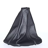 myshopx SA11 Schaltmanschette Schaltsack Sack Schwarz Faden Schwarz Echt Leder