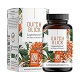 Augenvitamine - Lutein Zeaxanthin Komplex Kapseln mit Beta Carotin & Vitamin A hochdosiert & Vegan - 90 Augenkapseln mit Lutein 20mg für 3 Monate - Augen Vitamine - 100% natürlich