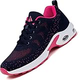 Mishansha Air Laufschuhe Damen Sportschuhe Dämpfung Walkingschuhe Frauen rutschfest Turnschuhe Leichte Straßenlaufschuhe Rose 276, Gr.42 EU