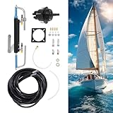 90PS Hydraulische Lenkung Steuerung Bootslenkung, Hydraulisches Außenborder-Lenkset, 200bar hydraulisches Lenksystem Für Einzel-außenbordmotoren, Marine Boote mit Steuerpumpe