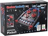 fischertechnik 569015 Advanced Pinball - Baukasten für Kinder ab 7 Jahre, Konstruktionsspielzeug, Mini Spiele mit Flipper Spiel, Schwarz