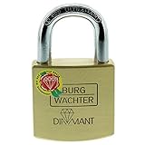 Burg-Wächter Vorhängeschloss, Diamant D 600 40 SB, inkl. 2 Schlüssel, Bügelstärke: 7,5 mm