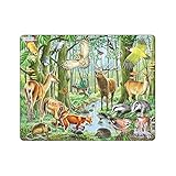 Larsen FH17 Blühender Europäischer Wald Puzzle - 40 Teile | Lernspiel für Kinder 4-12 Jahre | Hergestellt in Norwegen
