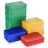 40 Stück Unterlegplatten Kunststoff, 60x40 mm Universal Abstandshalter Kunststoff, Verglasungsklötze Unterlegplättchen, Distanzklötze Keile Kunststoffs, 1,5mm/3mm/5mm/10mm