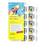 10 Stück 1,80 EUR 1,8 EUR 180 Cent postfrische selbstklebende Briefmarken | Frankaturware Markenset (Motiv: Welt der Briefe)