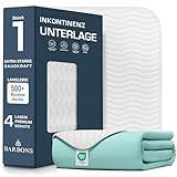 Barbons Inkontinenzunterlage waschbar Matratzenschutz 50x70 - wasserdichte Bett Inkontinenzauflage matratzenauflage Bettunterlage waschbar nässeschutz matratzenauflage (50x70 cm)