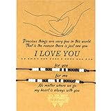 Valentinstag Morse Code Armband Ich Liebe Dich Freundschaft Paar Familie Armband Geschenk (I Love You Perlen Stil)