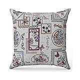 Dekokissen Gobelin in in verschiedenen Designs und Größen (50 x 50 cm, Violett)