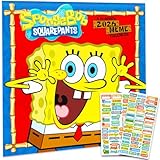 SpongeBob Schwammkopf Kalender 2025 - Deluxe 2025 SpongeBob Wandkalender Bundle mit über 100 Kalenderaufklebern (Bikini Bottom Geschenke, Bürobedarf)