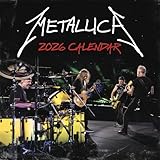 Pyramid International Metallica Wandkalender 2026, quadratisch, 16 Monate Monatsplaner mit Live-Performance-Fotografie, offizielles Lizenzprodukt für Rockmusik-Fans