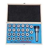 4-26mm Spannzangen Set, 23-tlg ER40 MK4/MT4 M16 Spannzangenfutter Futter Spannzange Chuck Satz mit Schraubenschlüssel und Griffkörper Für Fräsen Drehmaschine CNC Graviermaschinen