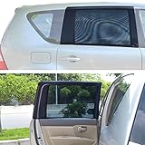 TFY Universal Sonnenblenden für quadratische, hintere Autoseitenfenster - Für Autos mit Seitenfenstern von 29.5'' - 41.5'' Breite x 19" Höhe (regelmäßig Fenster)