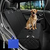 Hundedecke Autoschondecke Hund Rücksitz Car Seat Cover Dog 137x 119cm Universal rutschfest und Kratzfest Hundedecke für den Rücksitz mit Reinigungsbürste und Tragetasche & Sicherheitsgurte