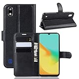 betterfon | ZTE Blade A7 2019 Hülle Handy Tasche Handyhülle Etui Wallet Case Schutzhülle mit Magnetverschluss/Kartenfächer für ZTE Blade A7 2019 Schwarz
