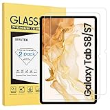 Gerutek 2 Stück Schutzfolie für Samsung Galaxy Tab S8 / Galaxy Tab S7 11 Zoll (SM-X700/X706/SM-T870/T875), 9H Härte, Anti-Kratzen, Anti-Bläschen Displayfolie für Samsung Tab S8 2022/2020 11"