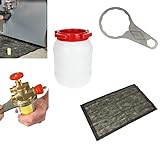 Profi Wartungs- u. Reparatur-Set für Ölbrenner & Ölkessel | 6L-Behälter, Saugmatte, Ölfilterschlüssel