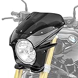 Airoad Scheinwerferverkleidung für Suzuki SV 650 / S/X VT2 schwarz - Motorrad-Lampenmaske für Scheinwerfer bis 180mm (7 Zoll) Durchmesser - Stoßfest, UV-beständig, Schwarz