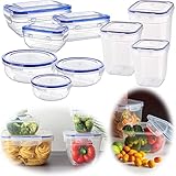 LS-LebenStil Frischhaltedose 800ml Rund Clip & Lock Vorratsdosen mit Deckel luftdichte Meal Prep Boxen Gefrierdosen Brotdose Jausenbox Storage Küche Behälter Aufbewahrungsbox Mikrowelle