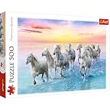 Trefl, 37289 Puzzle, Weiße Pferde im Galopp, 500 Teile, Premium Quality, für Erwachsene und Kinder ab 10 Jahren