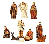 Geschenkestadl Krippenfiguren 11-teiliges Set Krippe Figuren bis 8,5 cm Weihnachten Maria Josef Jesus