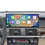 Ninetom 12,3 Zoll Touchscreen-Autoradio für BMW X5/X6 E70 E71 2007–2010 mit CCC-System, unterstützt Apple Carplay/Android Auto/Mirrorlink/GPS-Navigation, Upgrade des Auto-Stereo-Displays