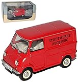 Atlas Goggomobil TL250 Transporter Stadtwerke Augsburg 1963 mit Sockel und Vitrine 1/43 Modell Auto mit individiuellem Wunschkennzeichen
