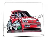 Ford Fiesta XR2i MKIII – Rot – Koolart Premium Qualität Mauspad 0095
