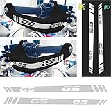 BLACK DOVES GRAPHICS 2 reflektierende Aufkleber kompatibel mit Handprotektoren Motorrad R 1200 GS Adventure und Normal R 1250 GS Adventure (Weiß Grau)