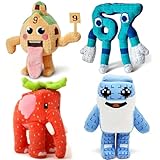 Dlishka Steal A Brainrot Plüsch,Cute Italian Toy Tralalero Shark Plüsch Lustiges Stofftier Geschenk Für Fans, Perfektes Weiches Kuscheltier Für Dekoration Und Sammlung (4PCS)