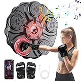 yorraka Music Boxing Machine für Erwachsene - LED Licht Box Wand mit Musik Box Maschine mit Boxhandschuh - Bluetooth Musical Boxmaschine mit Musik mit 9 Einstellbare Geschwindigkeiten für Kinder