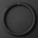 DYLBDL Auto Lenkradbezug für VW Golf 5 6 7 8 GTE GTI GTD Clubsport, Anti Rutsch Auto Lenkrad Schutzhülle Atmungsaktiv Lenkradschoner Steering Auto lenkradschoner lenkradschutz Zubehör,O-38cm