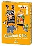 moses. black stories junior Quatsch & Co. - 50 witzige Rätsel mit Lachgarantie, Rätsel Kartenspiel mit Spielvariante und Punktechips, Rätselspiel für Kinder ab 8 Jahren