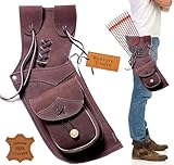 Bantoro Crafts Seitenköcher Pfeile traditionell handgefertigt Hüftköcher für Jagd & Bogenschießen Sport Echtes Leder Pfeilhalter leicht und bequem (Ledertasche)