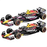 Bburago Burago Set mit 2 Modellautos, Formel 1, Max Verstappen, Sergio Perez, Oracle Red Bull Racing RB19, Maßstab 1/24, Modellauto, Miniatur-Sammlung, F1, ab 3 Jahren (78004)