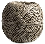 Windhager Flachs Gartenschnur, Bastelschnur, Kordel, Jute-Schnur, Jutegarn, Dekokordel, reines Naturprodukt, 80m x 1,5mm, 06105, Natur